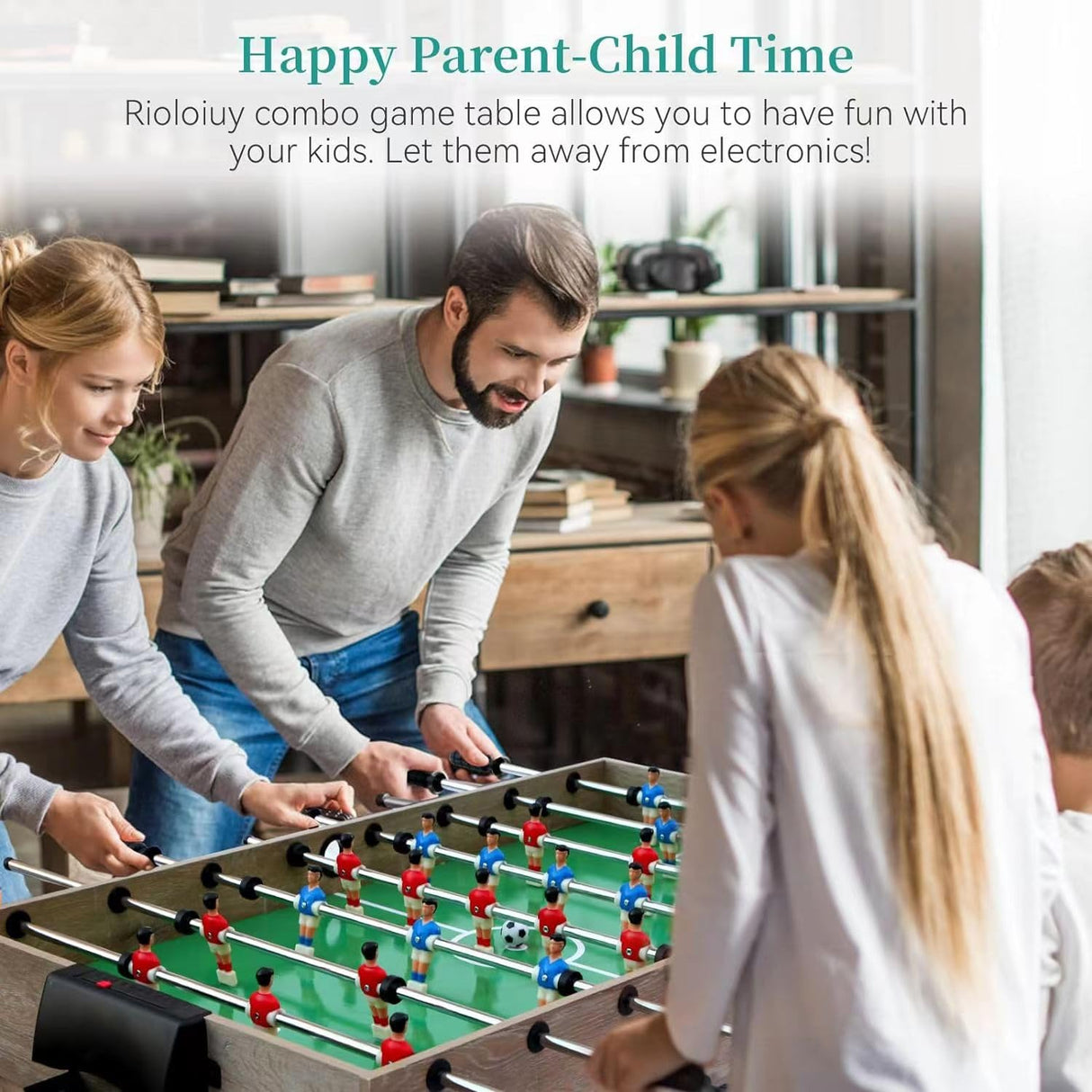 12-in-1 Game Table - 48" Combo Game Table, Ping Pong Table, Foosball Table, Air Hockey Table, Pool Table - Sports Arcade Games with Accessories - Ideal for Game Rooms and Family Game Nights! Rioloiuy