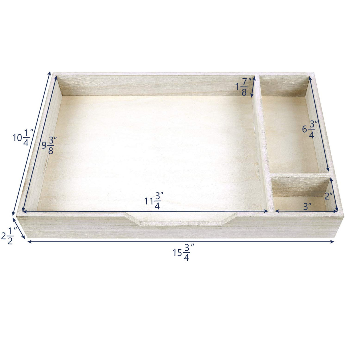 Ikee Design Wooden 2 Tier Monitor Stand with Drawer,Wood Desktop Stands for Laptop ,TV, Computer Riser,Wooden Clutter-Free Desk Stand with Storage Organizer,16 1/2 W x 10 1/4 D x 5 1/8 H in, White Ikee Design