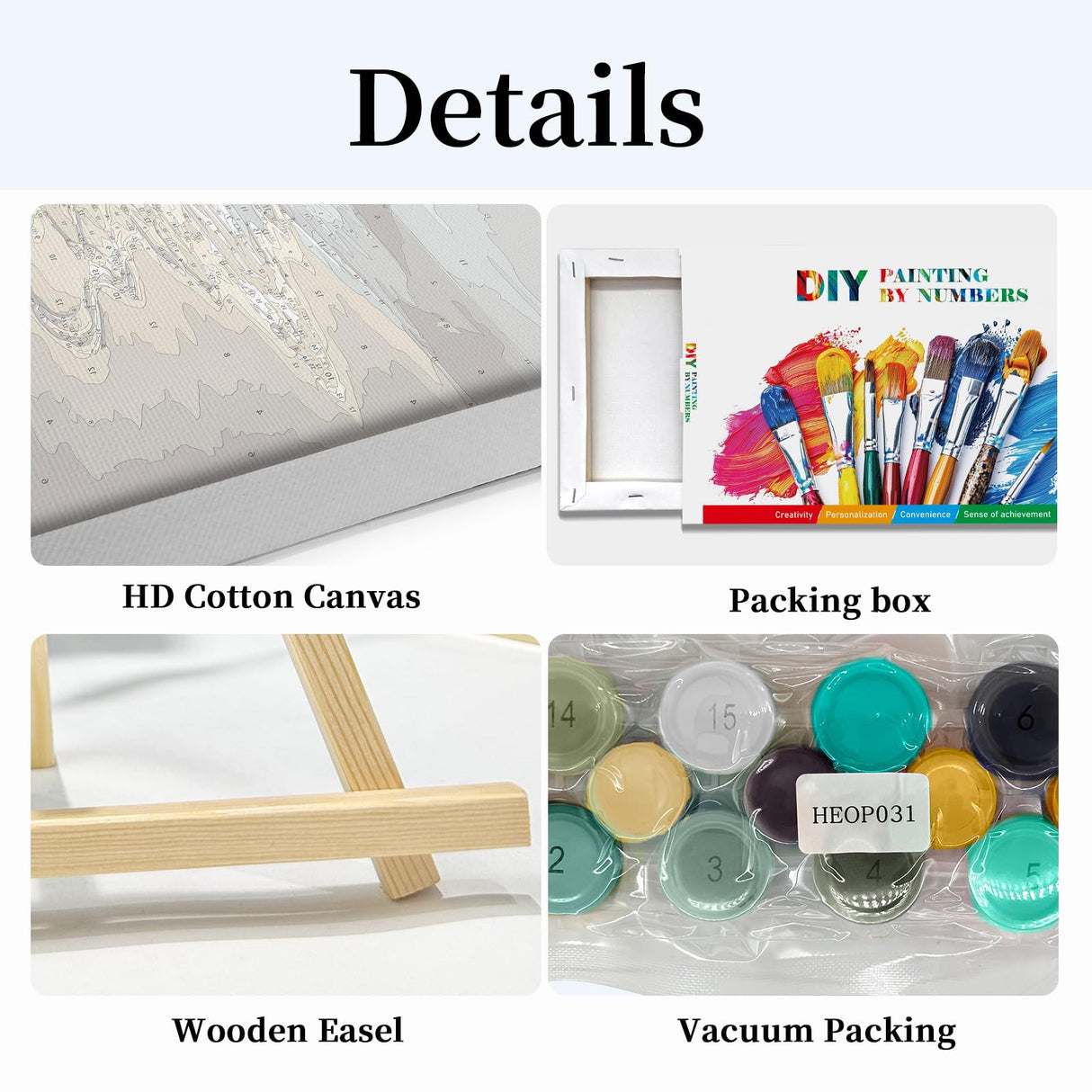 HeeBenor Framed Paint by Numbers Kit for Adults, Moon Paint by Number with Easel, DIY Beach Moon Landscape Oil Painting Kit, Adult Paint by Number Kits Framed Canvas for Home Decor 8x12 Inch HeeBenor