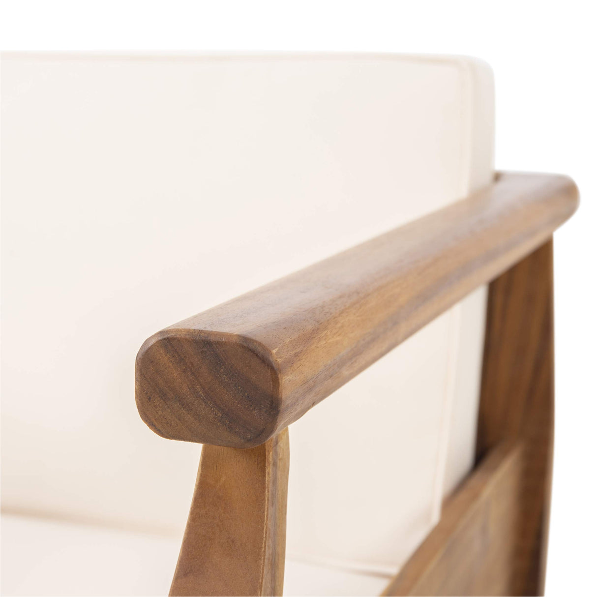 Christopher Knight Home Daisy Outdoor Club Chair with Cushion (Set of 4), Teak Finish, Cream Christopher Knight Home