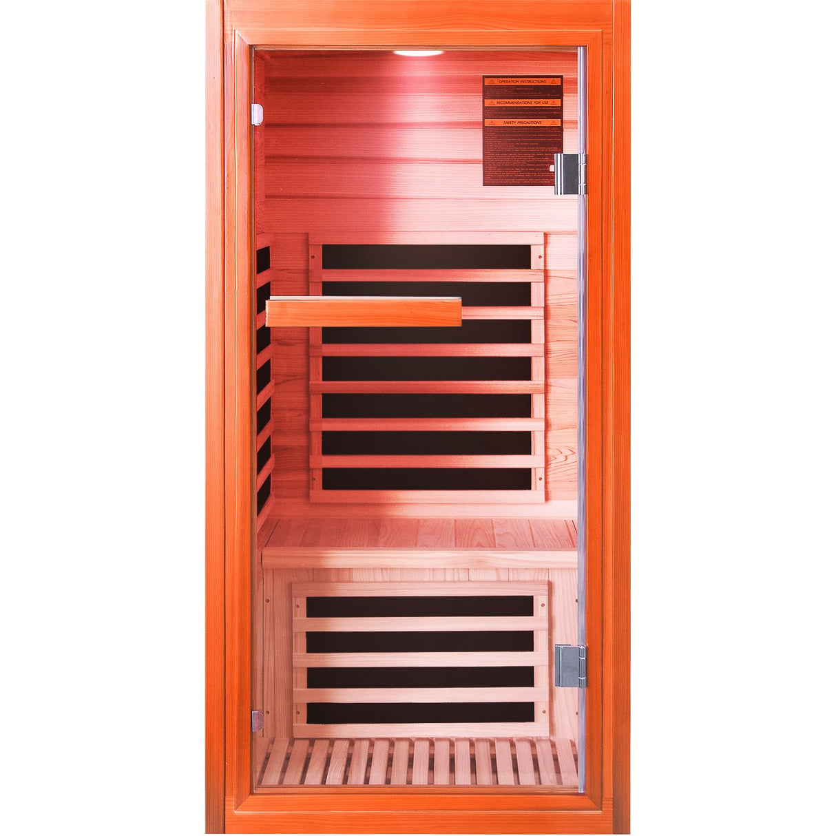 ToTibuy Far Infrared Sauna for Home 1 Person Indoor Wood Sauna Personal Spa Room 1065W 120V with Red Light Bluetooth Speakers 31.5"x31.5"x63" ToTibuy