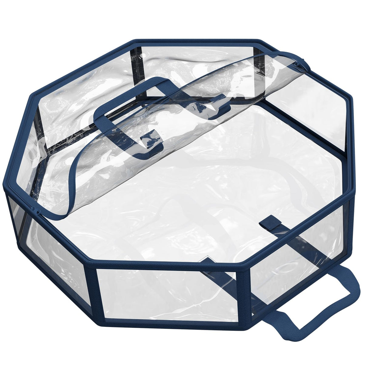 Hearth & Harbor Wreath Storage Container - Clear Christmas Wreath Storage Bag, Dual Zipper and Handles - 30" Premium Wreath Storage Organizer Box Hearth & Harbor