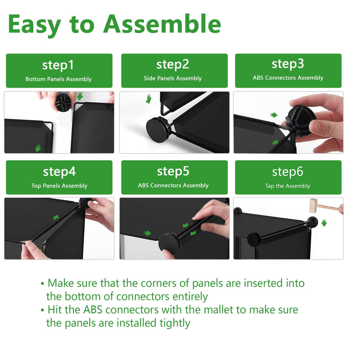 C&AHOME Cube Storage Organizer, 16-Cube Shelves Units, Plastic Storage Cubes, DIY Closet Organizer, Modular Closet Storage Shelves Ideal for Home, Bedroom, 48.4" L × 12.4" W × 48.4" H Black SUM3016H C&AHOME