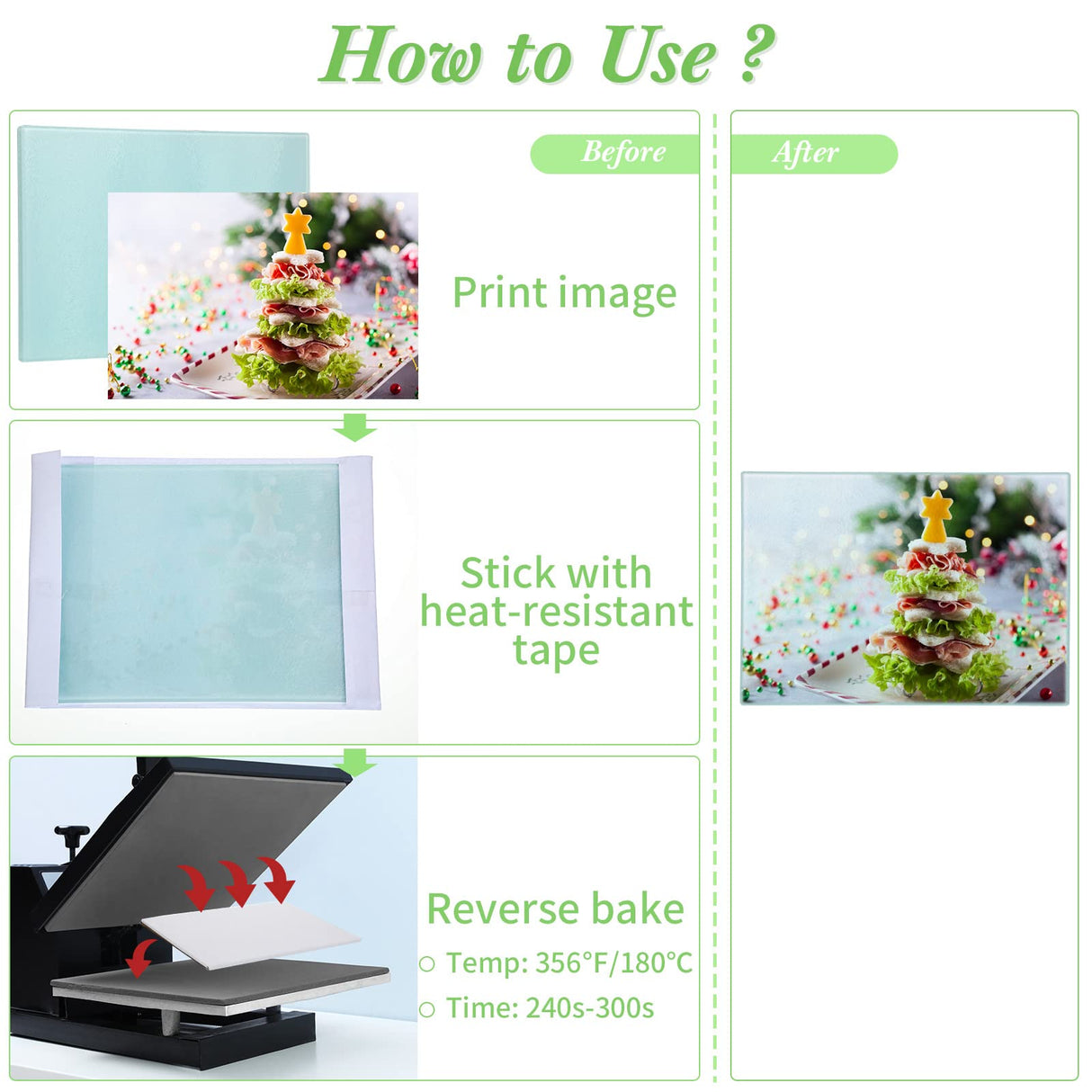 2 Pieces Sublimation Tempered Glass Cutting Board, Textured Sublimation Blank Supplies for Heat Press Machine (8 x 11 Inch) Nuenen