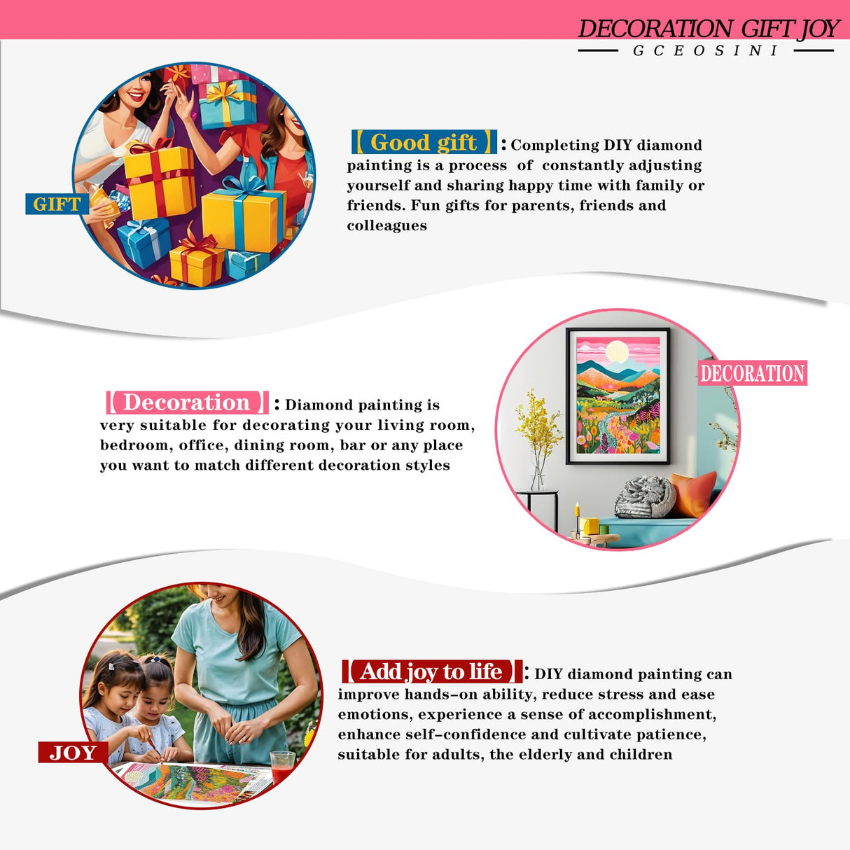 5D Diamond Painting Kits for Adults Beginners Mountain Flower DIY Diamond Art Kits with Tools Full Drill Round Diamond Dots Craft paint by diamonds Gem Art for Home Wall Decor Gifts (16"x12") (DP1795) GCEOSINI