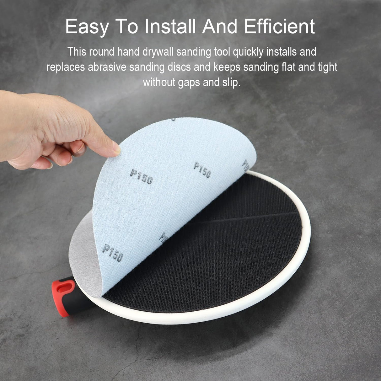 SCOTTCHEN Drywall Sander 9 Inch Radial Round Pole Sander for Dry Wall Include 3pcs Sanding Sheets 80,100,150 Grits SCOTTCHEN