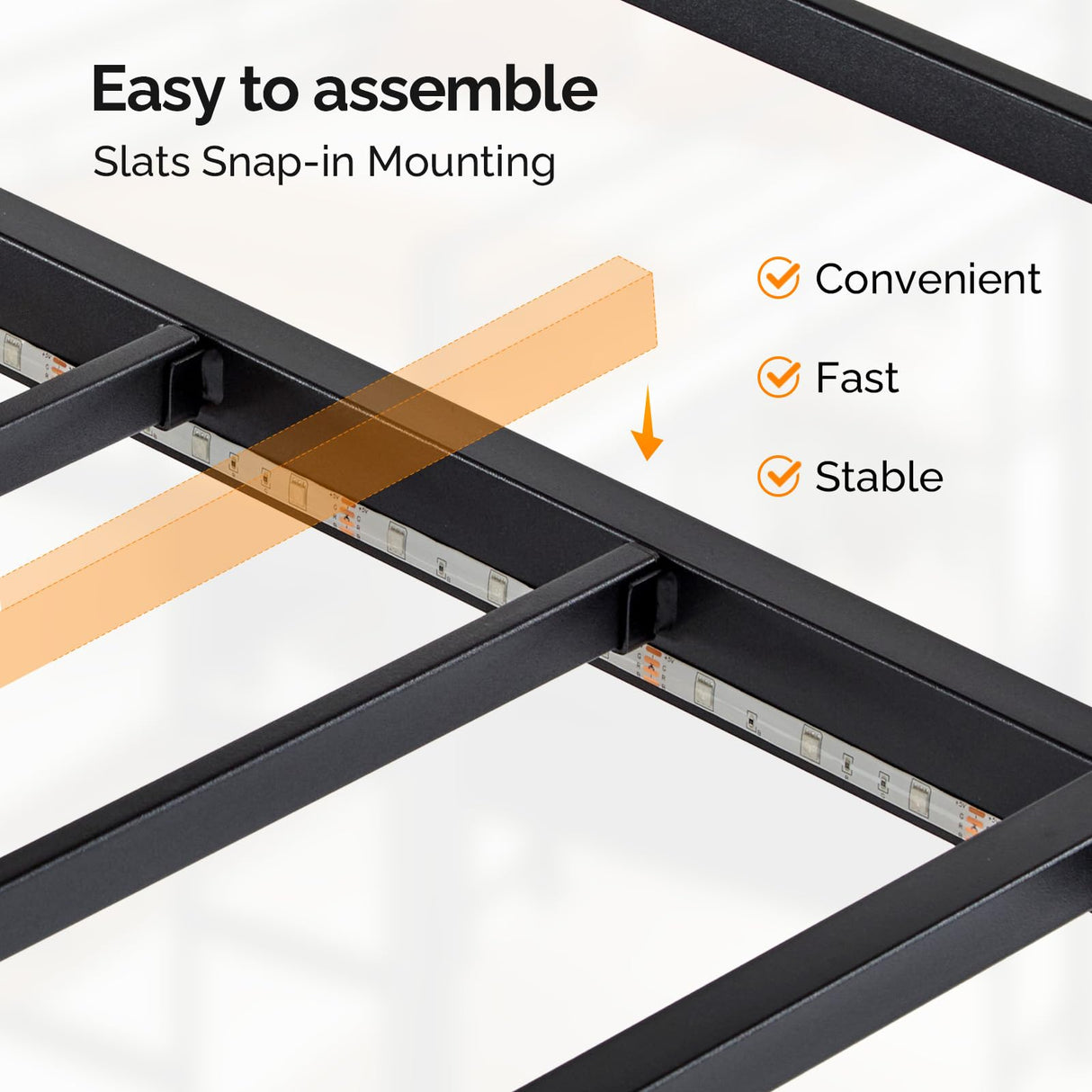 VINGLI Twin Metal Loft Bed Frame with L-Shaped Desk, Charging Station, LED Lights, Storage Shelve & Drawers, Safety Guardrail & Ladder, Bunk Bed for Kids, Teens & Adults, No Box Spring Needed, Black VINGLI