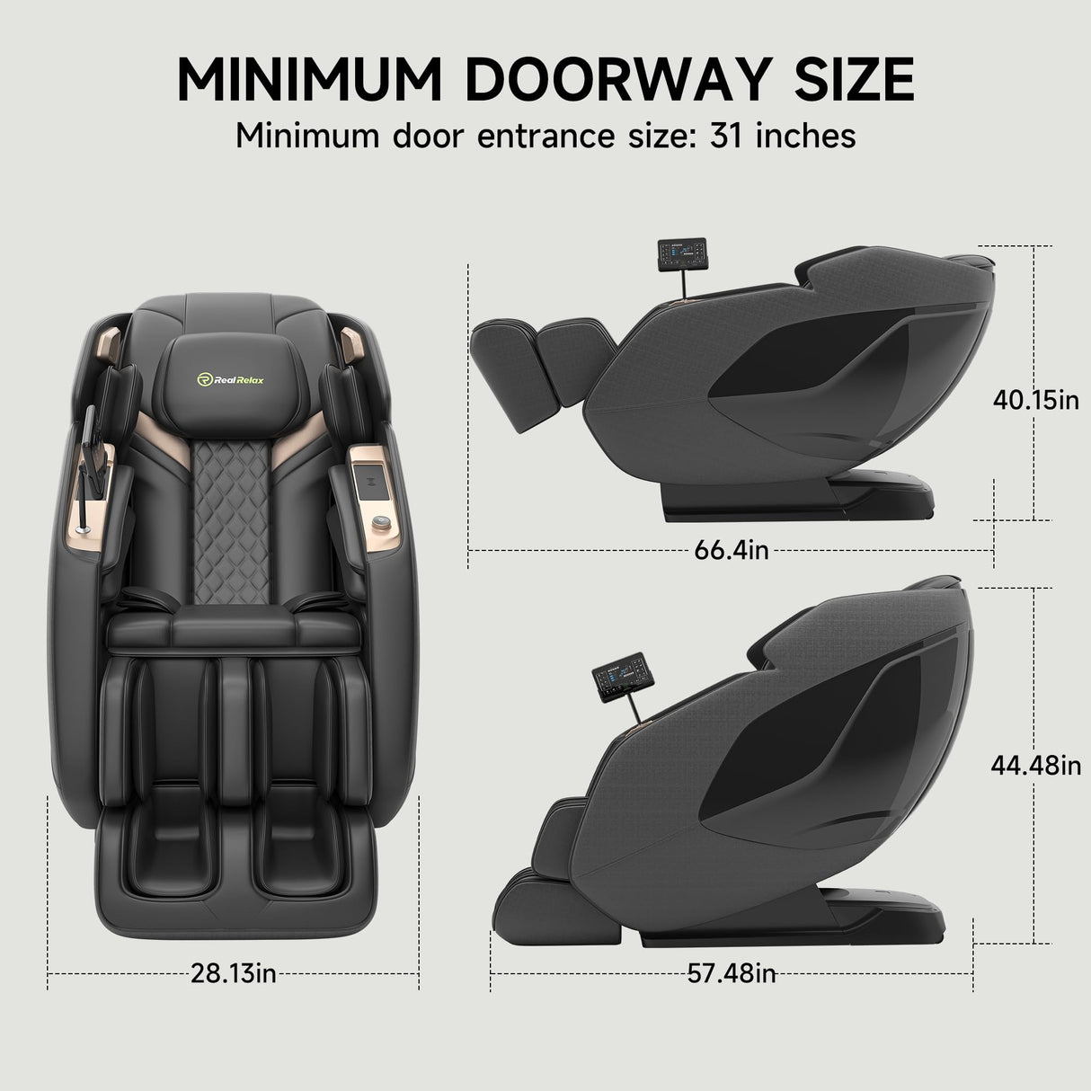 Real Relax 4D Massage Chair Full Body, Zero Gravity Recliner with Negative Ion Purification, Aromatherapy, 20 Auto Modes, Yoga Stretching, Touch Screen, Foot Rollers, Wireless Charger, PS5200 Black Real Relax