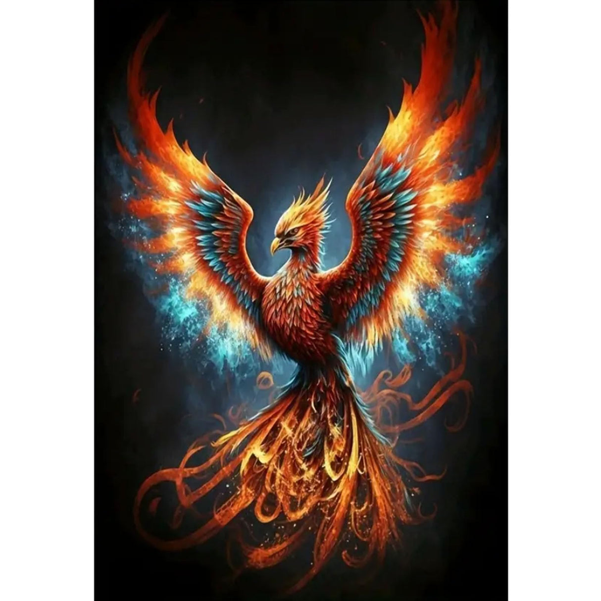CXYQLC DIY 5D Diamond Painting Kits for Adults Diamond Art Fire Phoenix Diamond Painting Full Drill Crystal Rhinestone Embroidery Craft Kits for Home Wall Decor Gifts 11.8x15.7inch CXYQLC