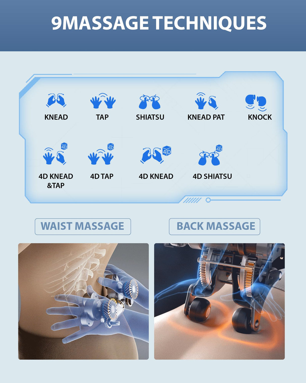 MeitFith 4D Massage Chair: Full Body Zero Gravity Massage Chair Full Body SL Track Chair Massage Black MeitFith