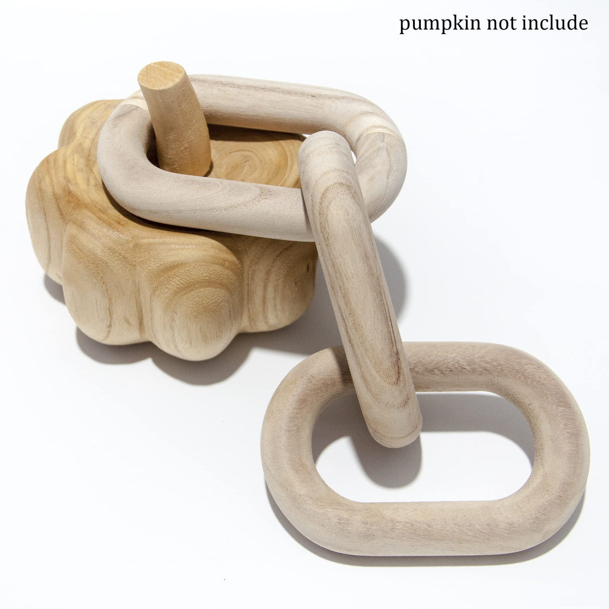 SCUBERT - 3 Link Wood Knot for Home Decoration,Wood Chain Link Decor,Decorations for Living Room, Rustic Farmhouse, Shelf,Coffee Table Decor SCUBERT