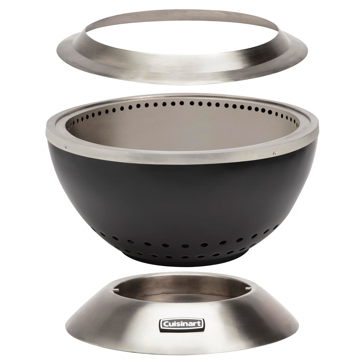 Cuisinart 24” Cleanburn Smokeless Fire Pit with Removable Ash Pan, Portable Outdoor Wood Burning Fireplace, Smoke Free Stainless Steel Outdoor Heater, Enhanced Airflow and Easy Cleanup with Ash Pan Cuisinart