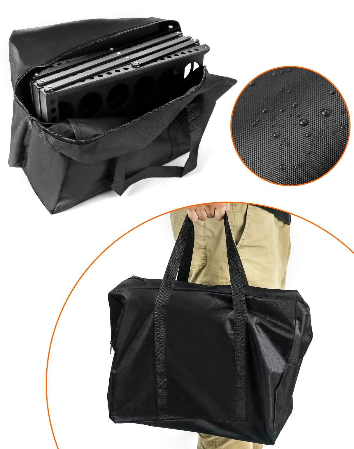 QWORK Magazine Brochure Display Rack Stand, 4 Pocket Foldable Literature Catalog Rack Book Holder Tradeshow Display Stand, for Office Store and Exhibition Trade Show (Black) QWORK