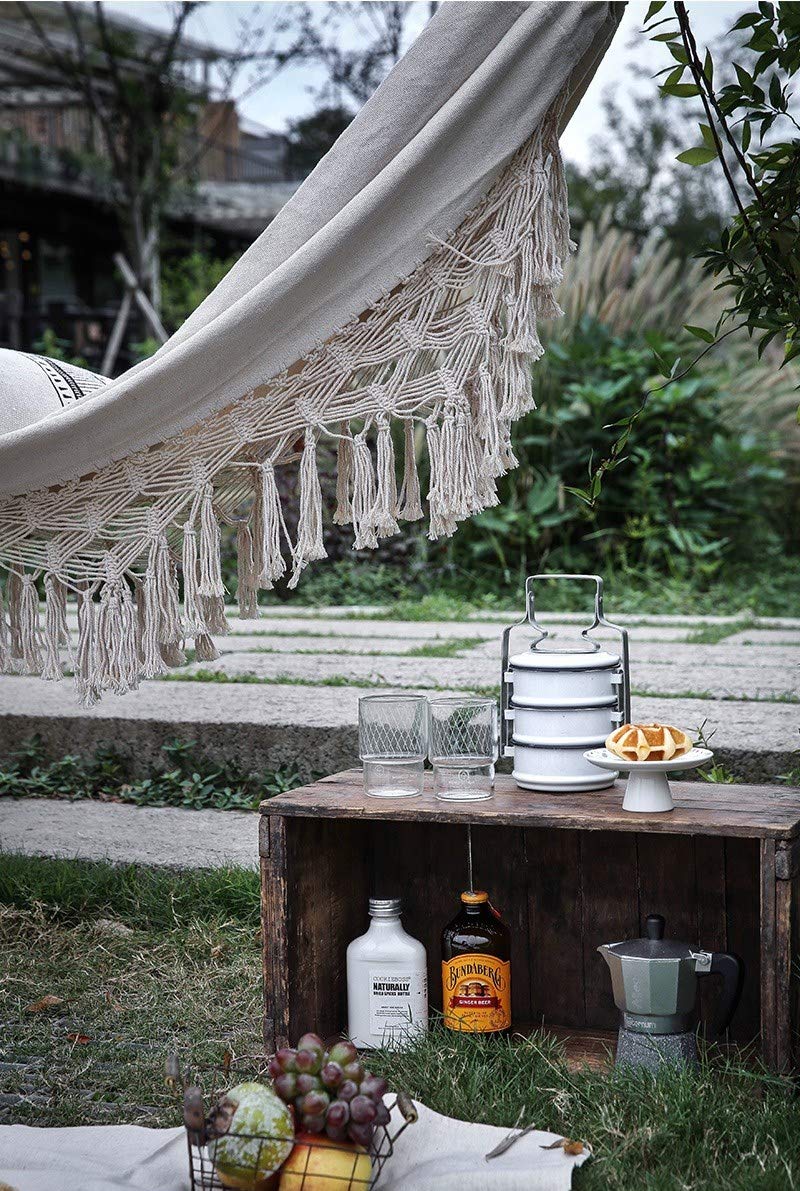 Outdoor Hammock Patio Hammock Beach Vacation Camping Climbing Traveling Hiking Picnic Outdoor Recreation Suitable for 2 Adults with a Maximum Load of 400lbs KEREITH