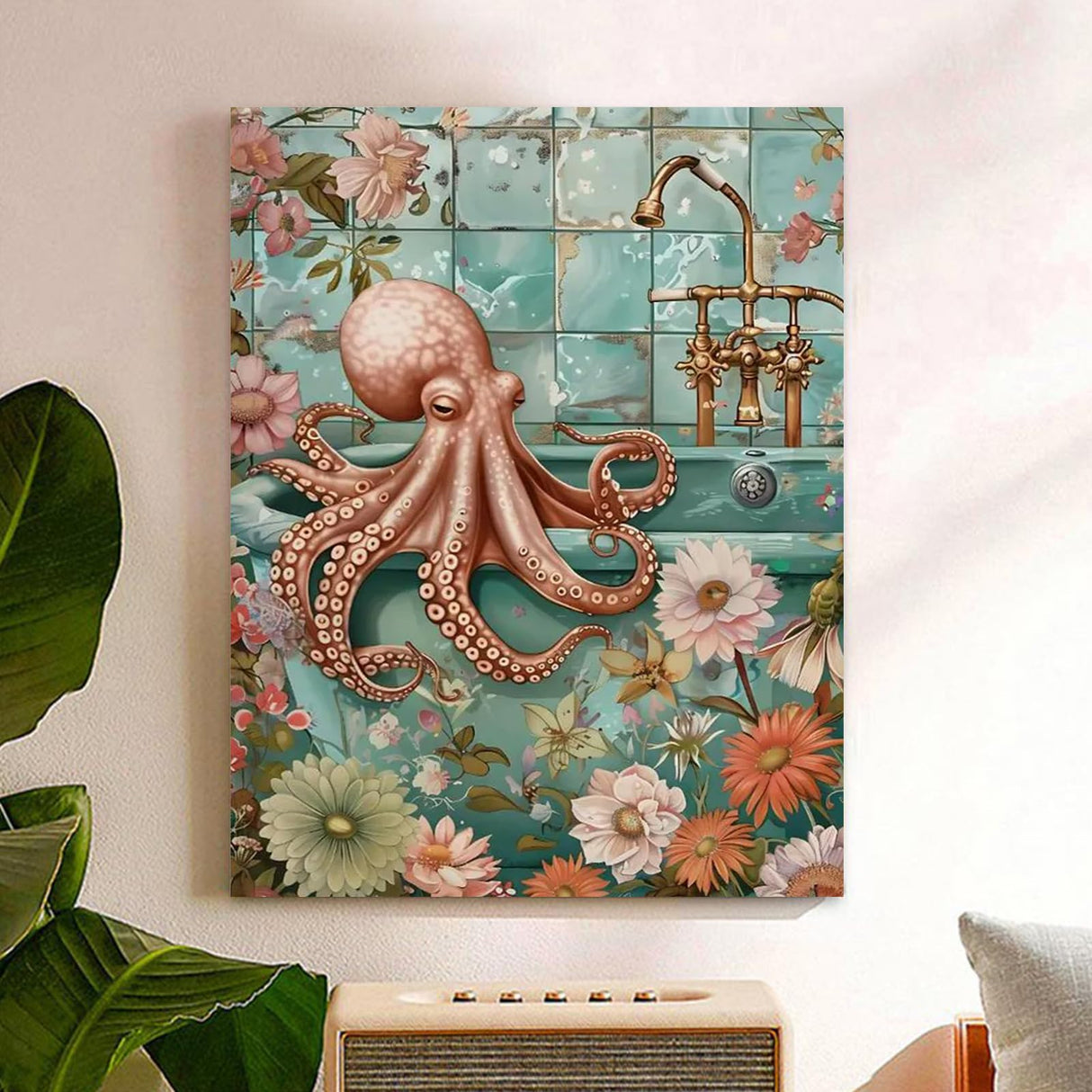 Reivworl Animal Paint by Numbers Kit for Adults, Octopus Paint by Number, Painting by Number for Gifts and Home Wall Decor 16x20Inch Reivworl