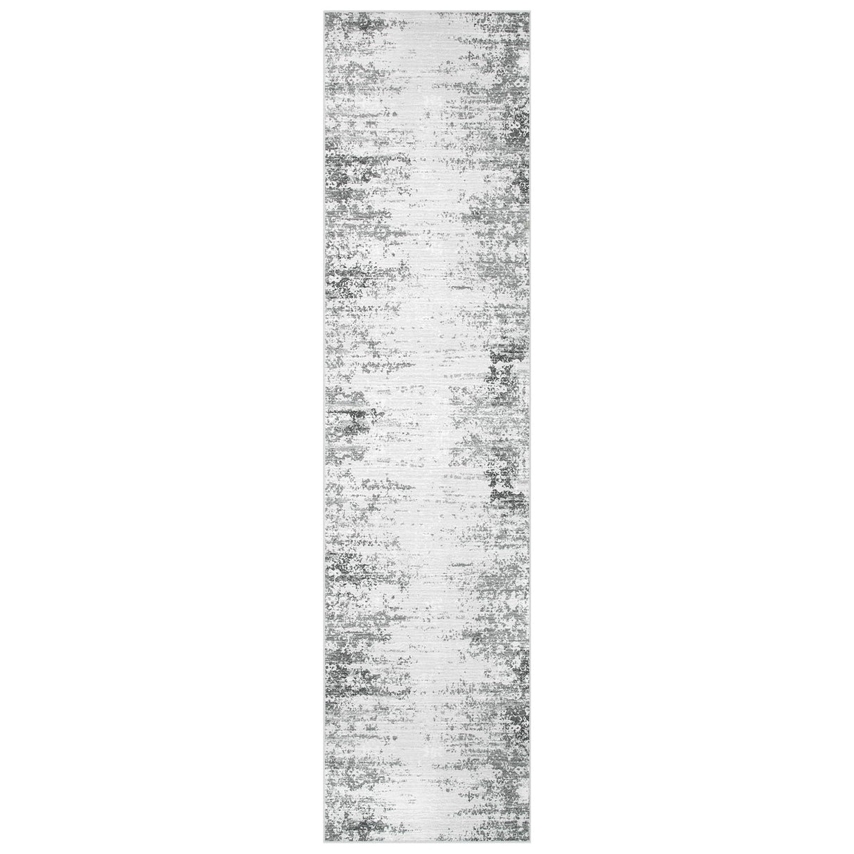 Lahome Abstract Grey Long Runners for Hallways, Washable 2.5x10 Non-Skid Low-Pile Rug Runners for Hallways Non-Slip 10 ft Modern Ombre Indoor Floor Runner for Kitchen Entryway Lahome