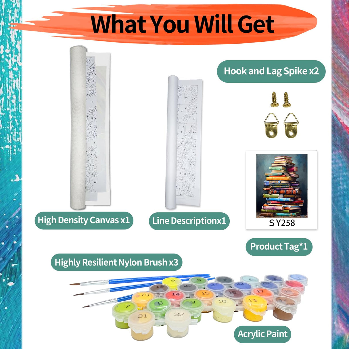 YALKIN Paint by Number for Adult Kits, DIY Oil Acrylic Painting Kits for Adults Beginners on Canvas for Home Wall Decor Gifts 16x20 inch/40X50CM (No Frame) YALKIN