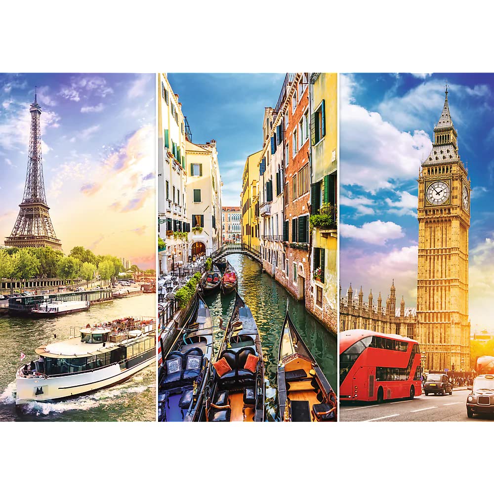 Trefl Trip Around Europe 4000 Piece Jigsaw Puzzle Red 54"x38" Print, DIY Puzzle, Creative Fun, Classic Puzzle for Adults and Children from 15 Years Old Trefl