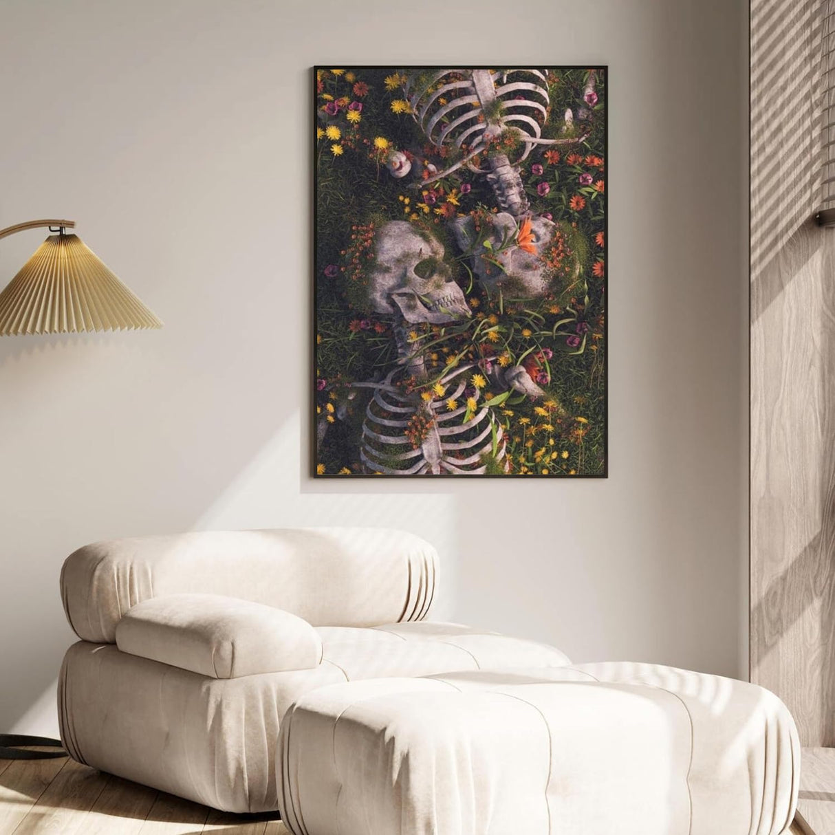 hkejoi Skull Diamond Art Kits for Adults,Skeleton Diamond Painting Kits,Skeleton Gem Art Kits Everlasting Love for Home Wall Decor 12x16 inch hkejoi