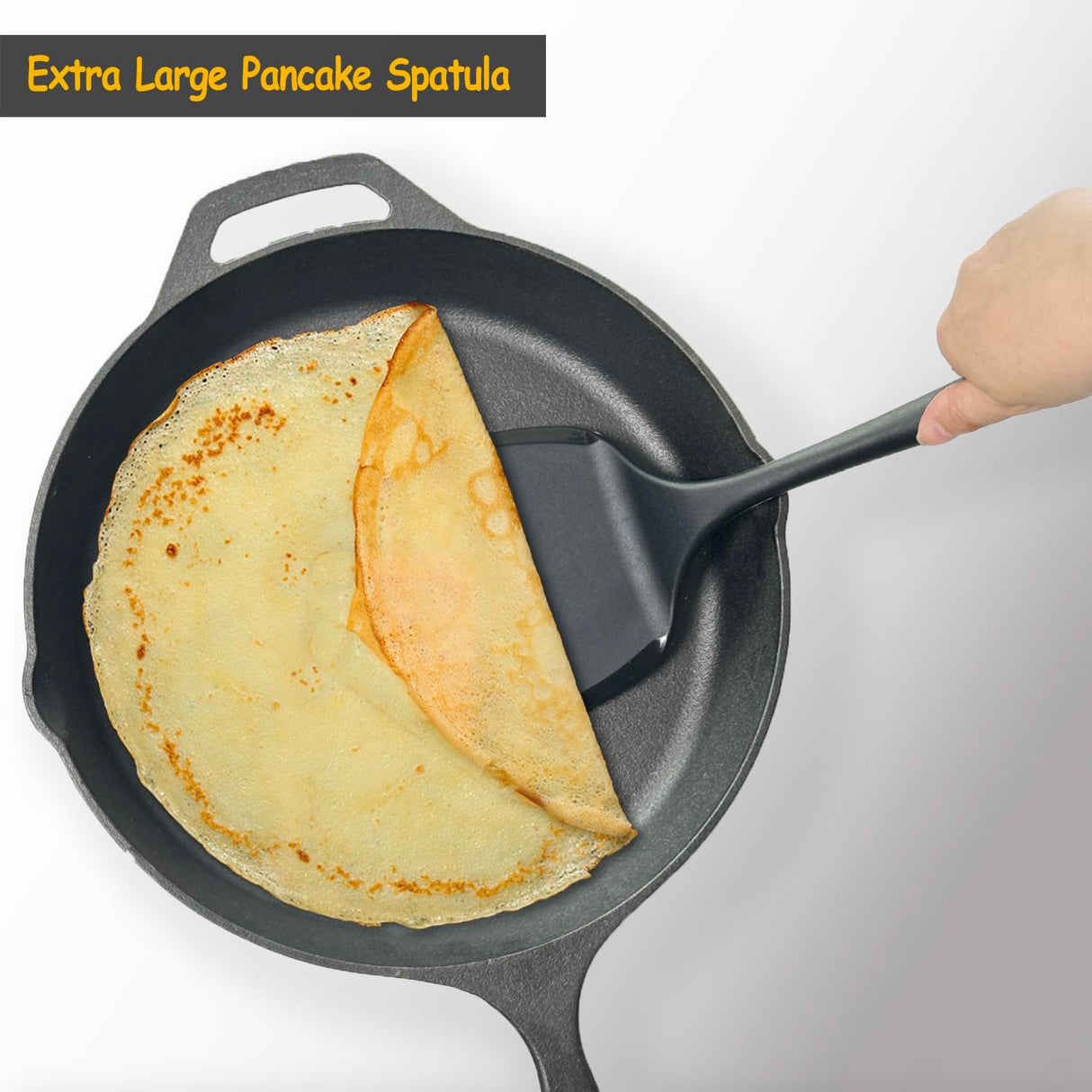 Silicone Spatula Set, 600°F Heat Resistant Silicone Spatula Turner Flipper for Cooking, Non Stick and Non Scratch Kitchen Utensils for Eggs & Pancakes, 4 Pack, Black Vovoly