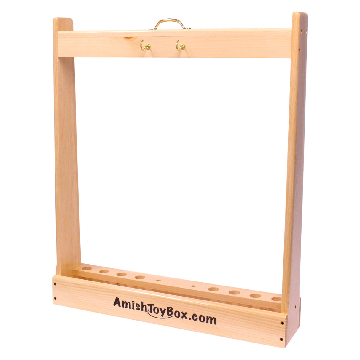 AmishToyBox.com Deluxe Croquet Game Set - 8 Player - with Wooden Stand (Four 28" Handles/Four 32" Handles) AmishToyBox.com