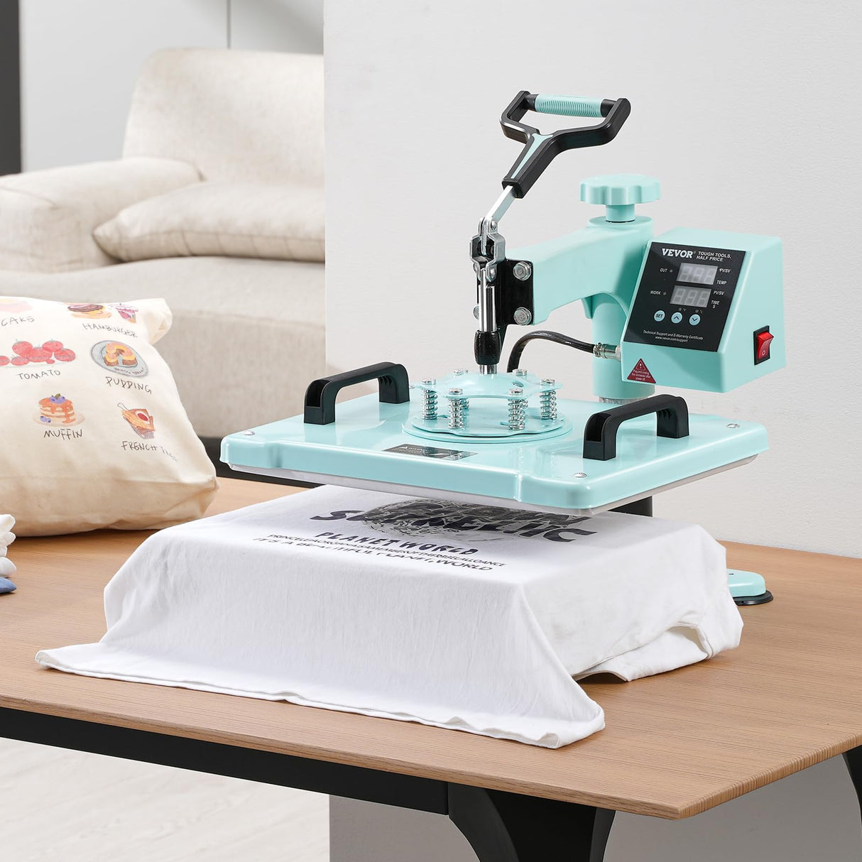 VEVOR 2 in 1 Heat Press Machine, Slide Out Tshirt Press Machine with Hat Press, 360° Swing Away Heat Transfer Machine Multifunction Combo for T-Shirt Hat Cap VEVOR