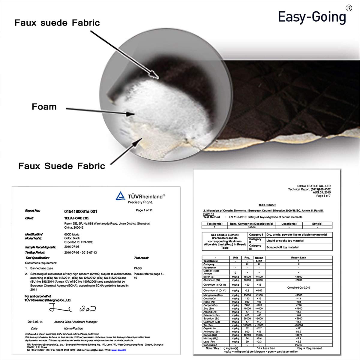 Easy-Going Reversible Couch Cover for 3 Cushion Couch Sofa Cover for Dogs Water Resistant Furniture Protector Cover with Foam Sticks Elastic Straps for Pet Cat (Sofa, Gray/Light Gray) Easy-Going