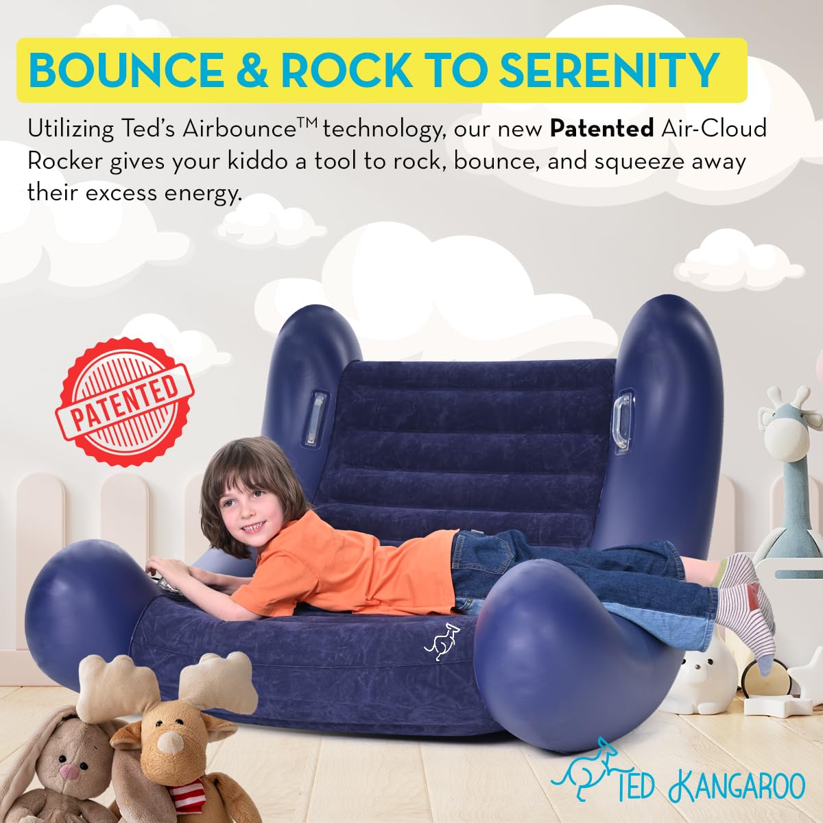 TED KANGAROO Sensory Chair for Kids, AIR Cloud Rocker TED KANGAROO