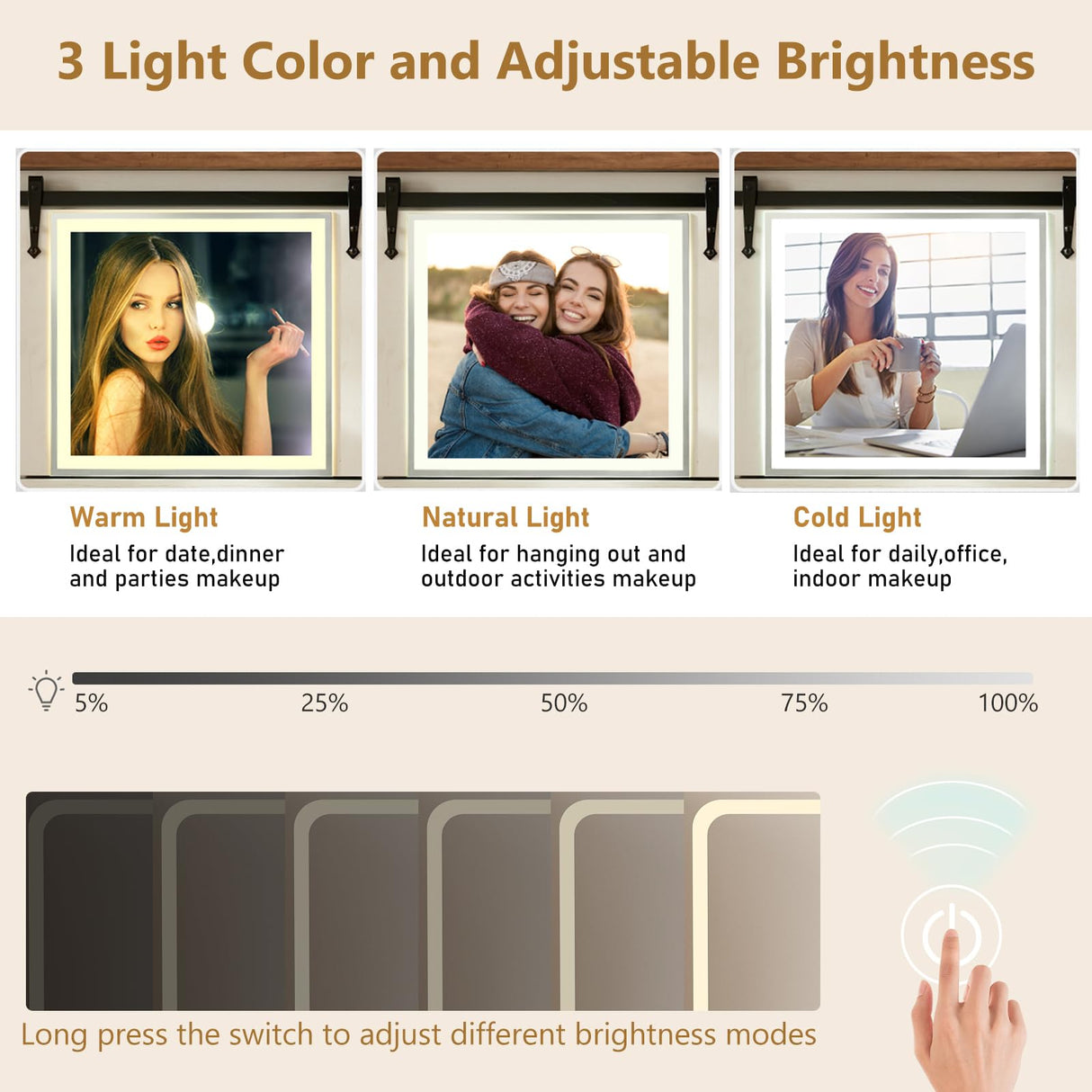 62" Large White Vanity Desk w/ Tempered Glass Top,60000-color LED Lights,Power Outlet, Make up Vanity w/ 3 Lights Mode LED Mirror,9 Drawers,2 RGB Cabinet LED Vanity Table for Women,Girls chartustriable