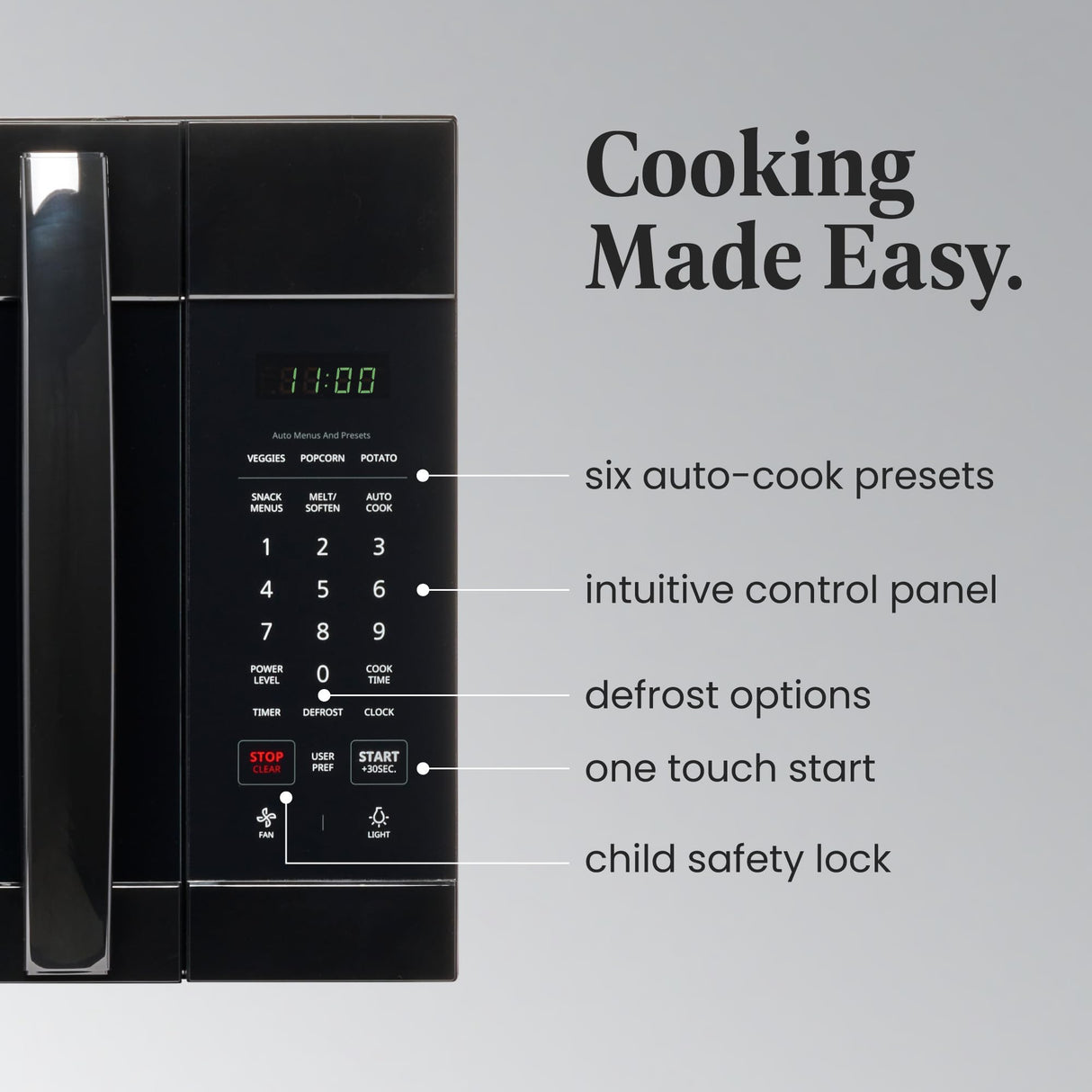 Farberware Over-the-Range Microwave Oven, 1.7 Cu. Ft. - 1000W - Auto Reheat, Multi-Stage Cooking, Melt/Soften Feature, Child Safety Lock, LED Display - Space Efficient & Powerful - Black Farberware