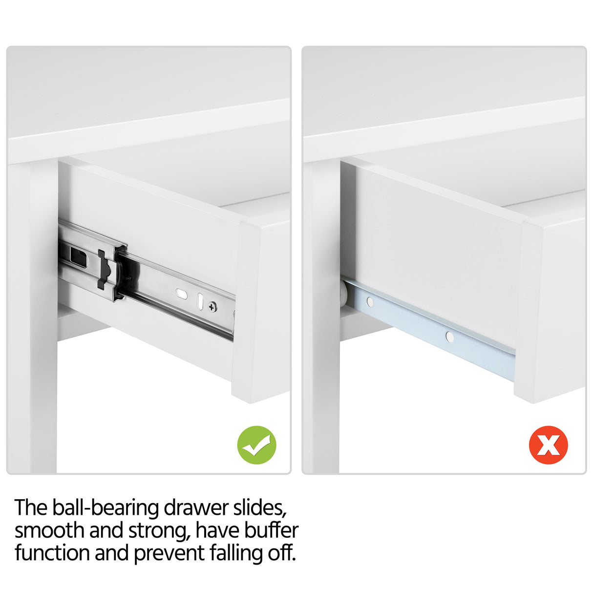 Yaheetech Console Table with Drawer, 3-Tier Entryway Table with Storage Shelves, Wood Narrow Sofa Table for Entryway/Hallway/Living Room, White Yaheetech