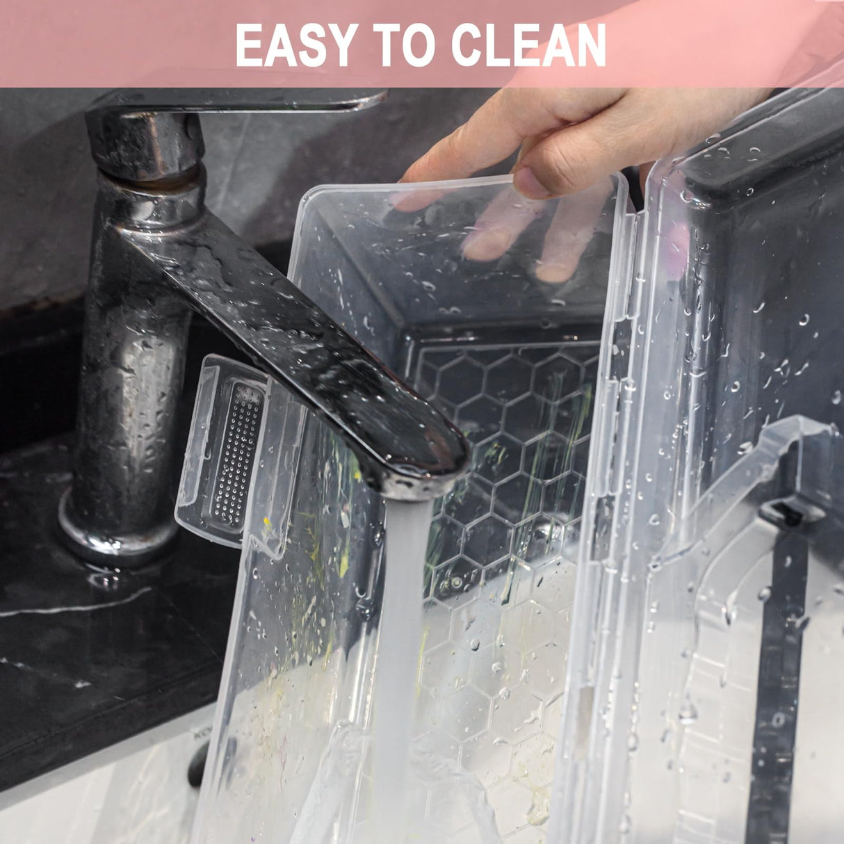 Vowcarol Acrylic Paint Storage Box, 30 Bottles Capacity Acrylic Paint Organizer for 2 fl. oz Bottles, Craft Organizer Vowcarol