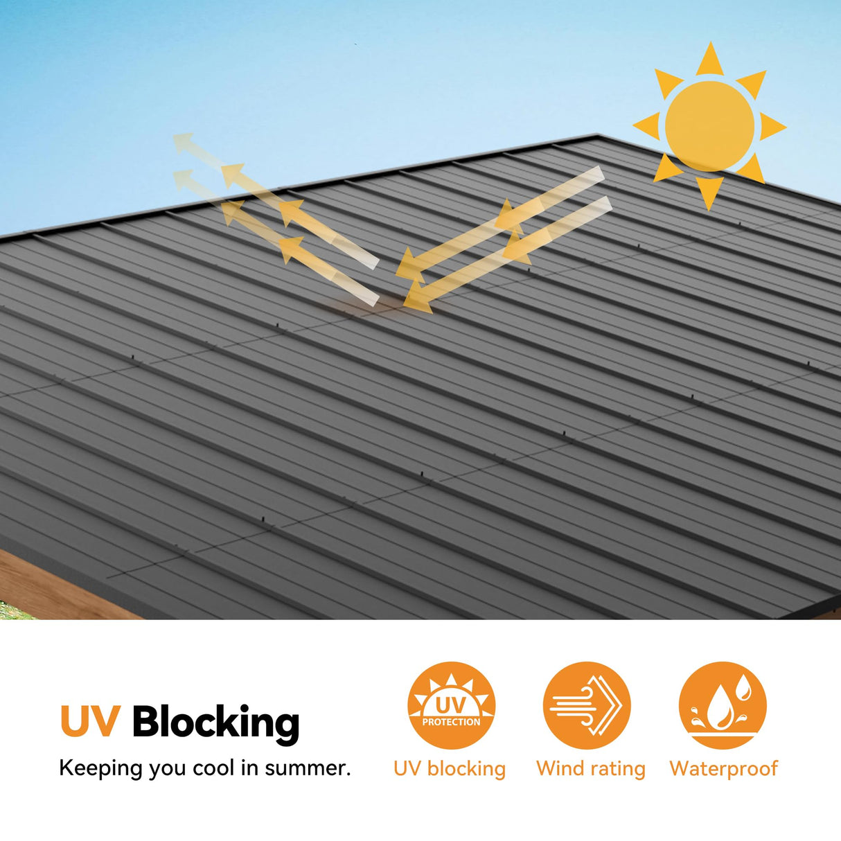 Modern Shade Supreme Cedar Wood Gazebo 12' x 16' with Hardtop Slope Roof, Wooden Grill Gazebo with Durable and Rot-Resistant, Supports Snow Loads and High Wind Speeds, Ideal for Backyard, Deck, Garden Modern Shade Outdoor Living Spaces