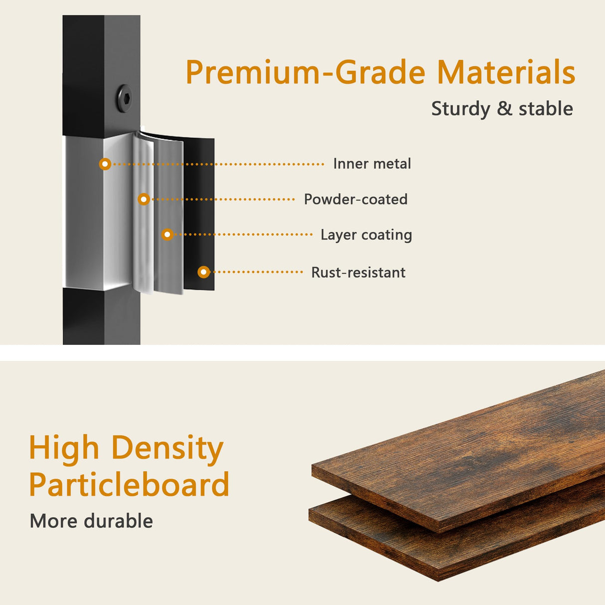 Gewudraw 3-Tier Narrow Bathroom Ladder Shelf with Drawer, Bathroom Floor Storage Shelf, Freestanding Tower Shelf Ladder Bookshelf Brown Gewudraw