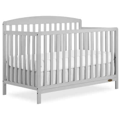 Dream On Me JPMA & Greenguard Gold Certified Odelle 5 in 1 Convertible Crib in Pebble Grey, Built of Sustainable Pinewood, 3 Mattress Height Settings, Non-Toxic Water-Based Paint Finish