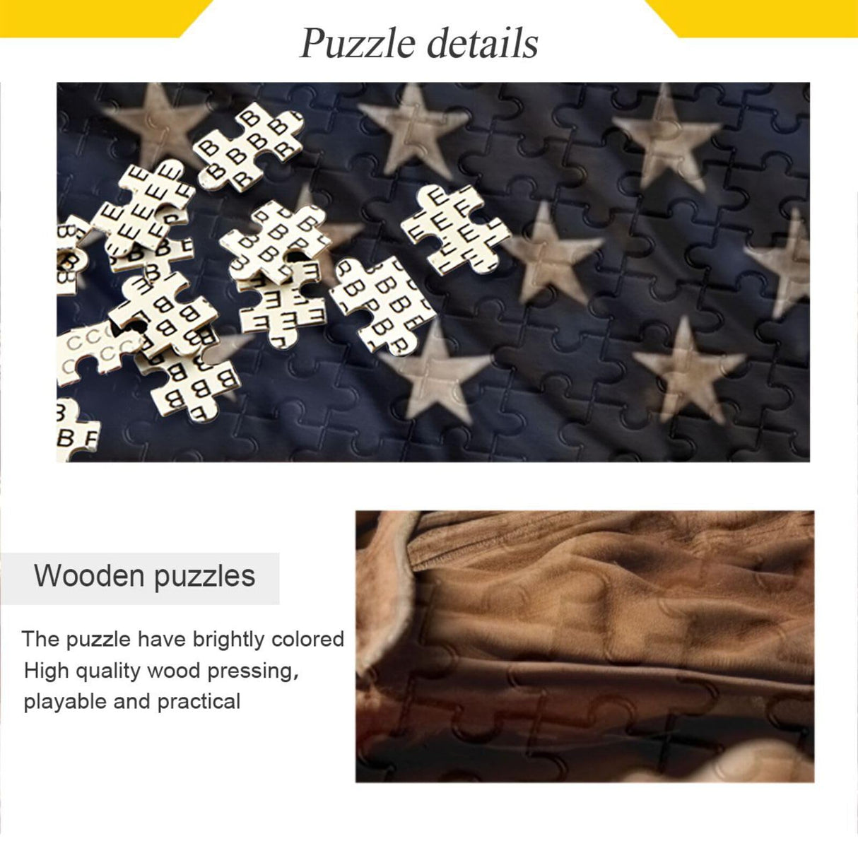 YEGAME 1000 Pieces Baseball American Flag Jigsaw Puzzle for Kids, Teens, Adults & Families, Large Format Jigsaw Puzzle Fun Intellectual Decompressing Educational Games YEGAME
