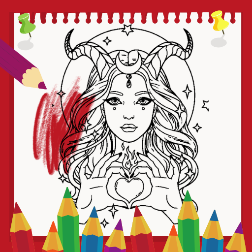 Witch Astrology Coloring Book Fun Relaxation Station