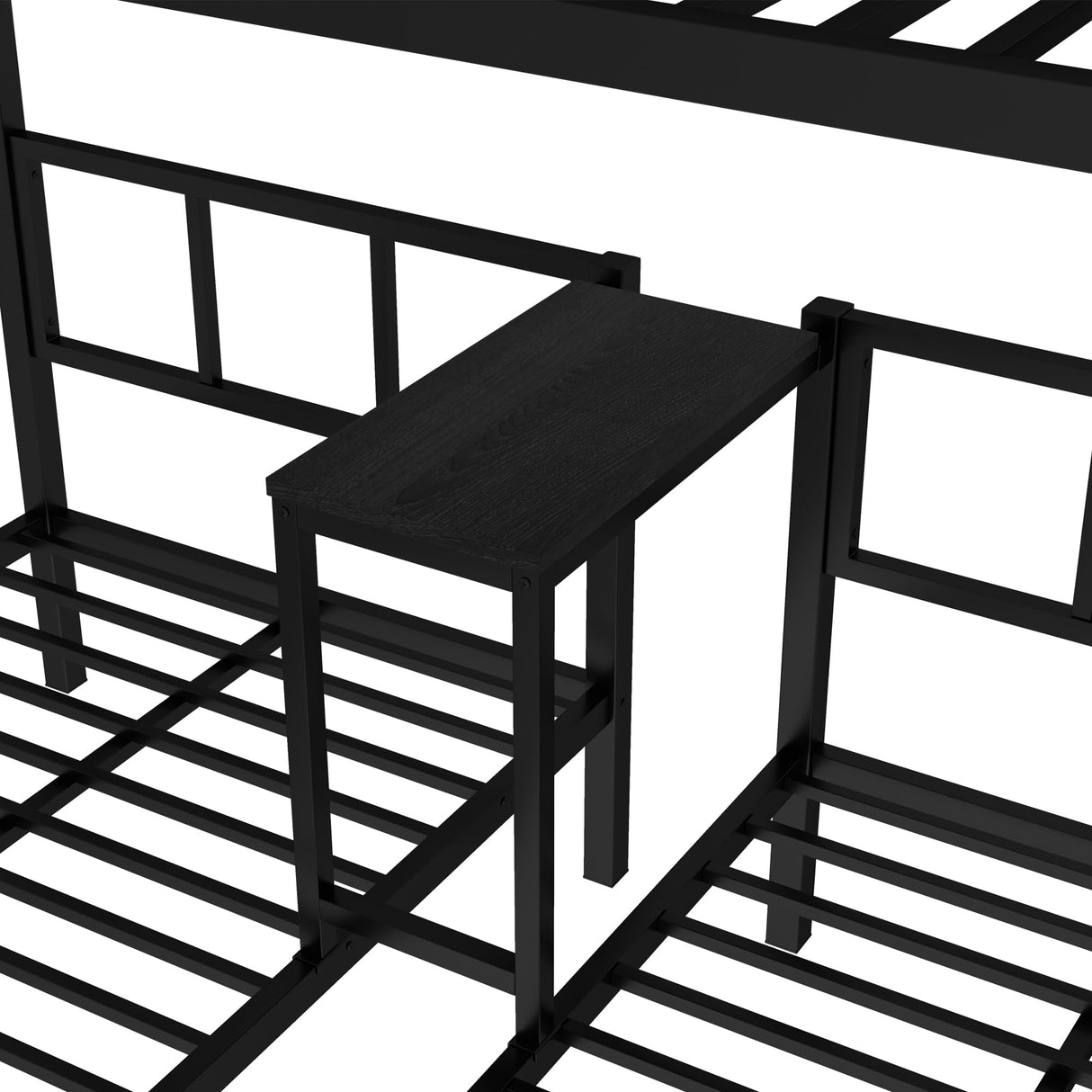 Bellemave Triple Bunk Bed for Kids, Adults, Teens, Twin Over Twin & Twin Metal Bunk Beds for 3 Kids, Triple bunk beds(Heavy Metal, Black with staircases) Bellemave