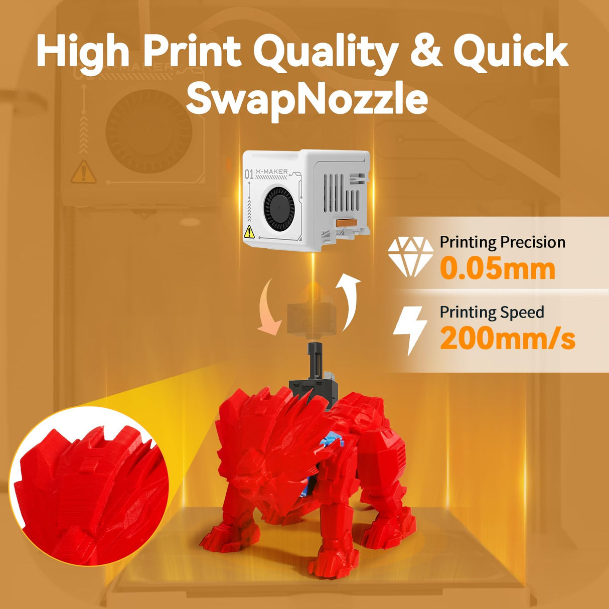 AOSEED 3D Printer, High Precision 3D Printer for Beginner, Huge Library & Customizer, Plug-and-Play Design, Wi-Fi & App Control, Create STEM, 15+ Mini 3D Design Module, X-Maker Joy AOSEED