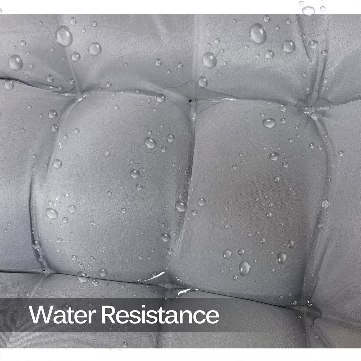 Enipate Outdoor Hanging Egg Chair Cushion, Water-Resistant Tufted Swing Basket Chairs Cushion Pads with Headrest Pillow Enipate