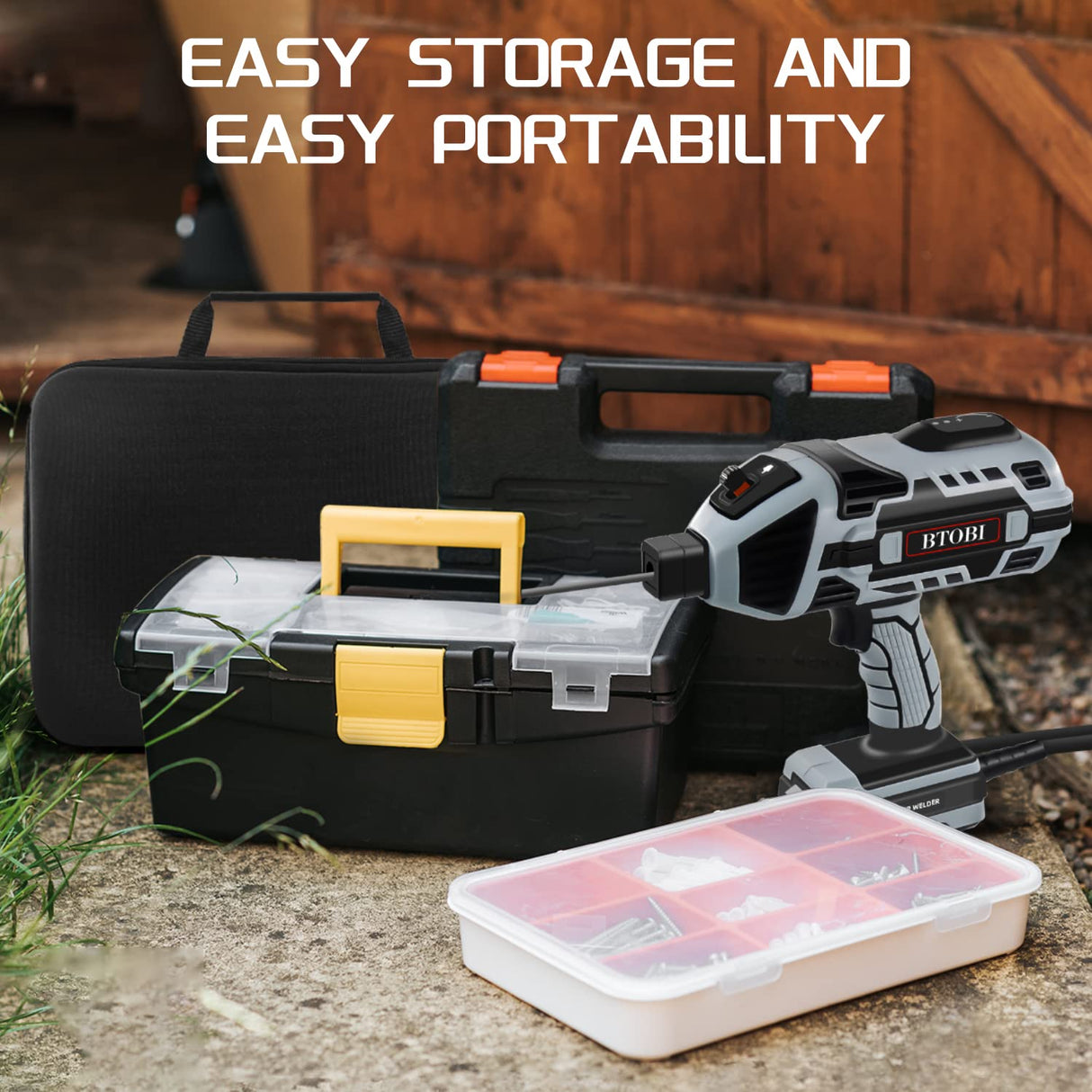 Welding Machine,Portable ARC Welder Machine Gun,IGBT Standing Handheld Welding Machine, 6 variable current adjustment,suitable for 3/32"-1/8" Stick Welder,BTOBI 110V Welder Machine Kit… BTOBI