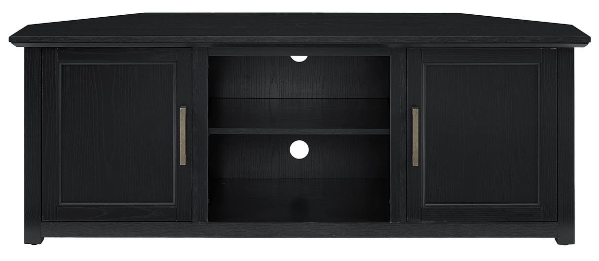 Crosley Furniture Camden Corner TV Stand for 65+ inch TVs, Entertainment Center with Storage Shelves, Black Crosley Furniture