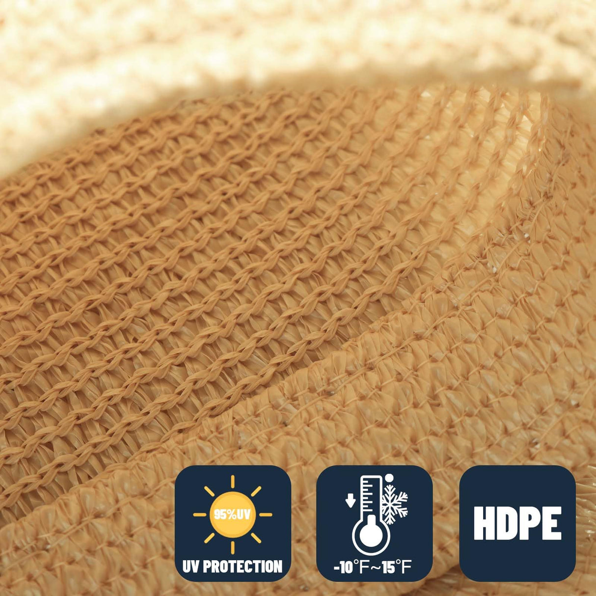 SUNNY GUARD Sun Shade Sail 12'x16' Rectangle Sand UV Block Sunshade for Backyard Yard Deck Patio Garden Outdoor Activities and Facility(We Make Custom Size) SUNNY GUARD