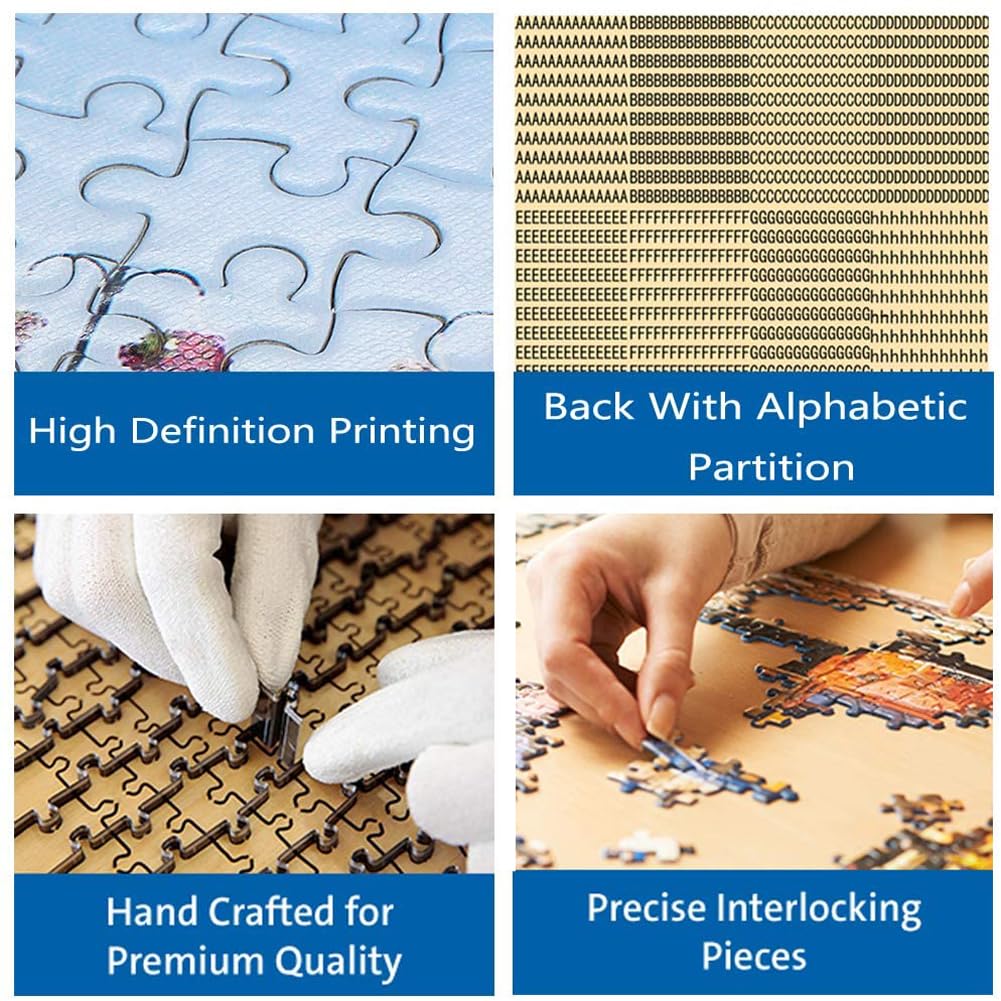 Becapeo Wooden Jigsaw Puzzles for Adults - Custom Name and Number on (Detroit) Football Player Back - 300 500 1000PCS Puzzles Game Becapeo