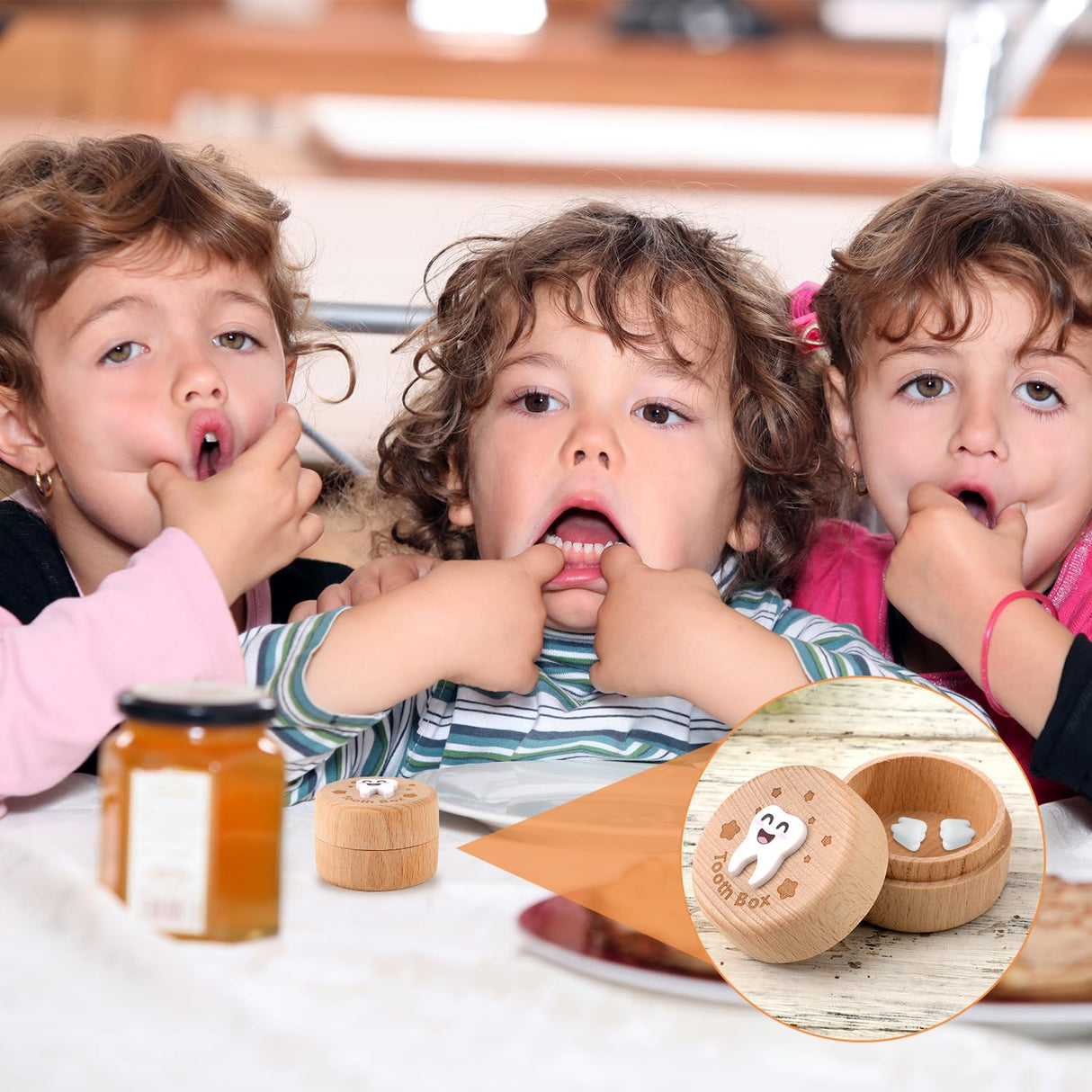 3D Carved Fairy Box, Wood Tooth Storage Box for Lost Teeth Container Cute Tooth Holder for Boys Girls Kids Birthday (Boys) PEUTIER