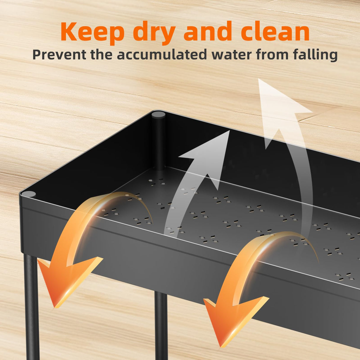 Simple Trending Under Sink Organizer 2 Pack, Sink Pull-Out Sliding Storage Cabinet, 2-Tier Under Shelf Organizer for Kitchen Bathroom, Black Simple Trending