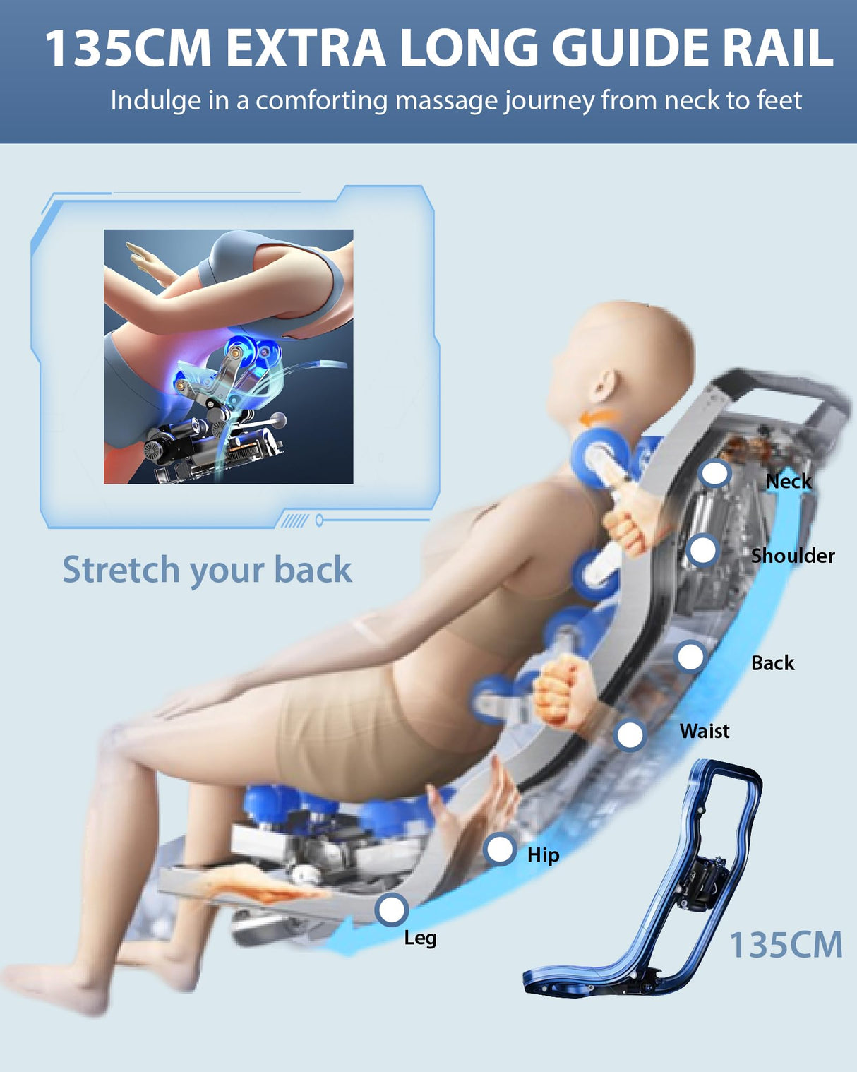 MeitFith 4D Massage Chair: Full Body Zero Gravity Massage Chair Full Body SL Track Chair Massage Black MeitFith