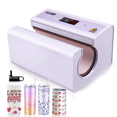 AKEYDIY Auto Tumbler Heat Press Machine, 30 OZ Tumbler Mug Heat Press Touch Screen, with Temp and Time Setting, Fast & Even Heating for 11-30oz Sublimation Tumblers, Mug, Cup (Purple Auto Mug Press)
