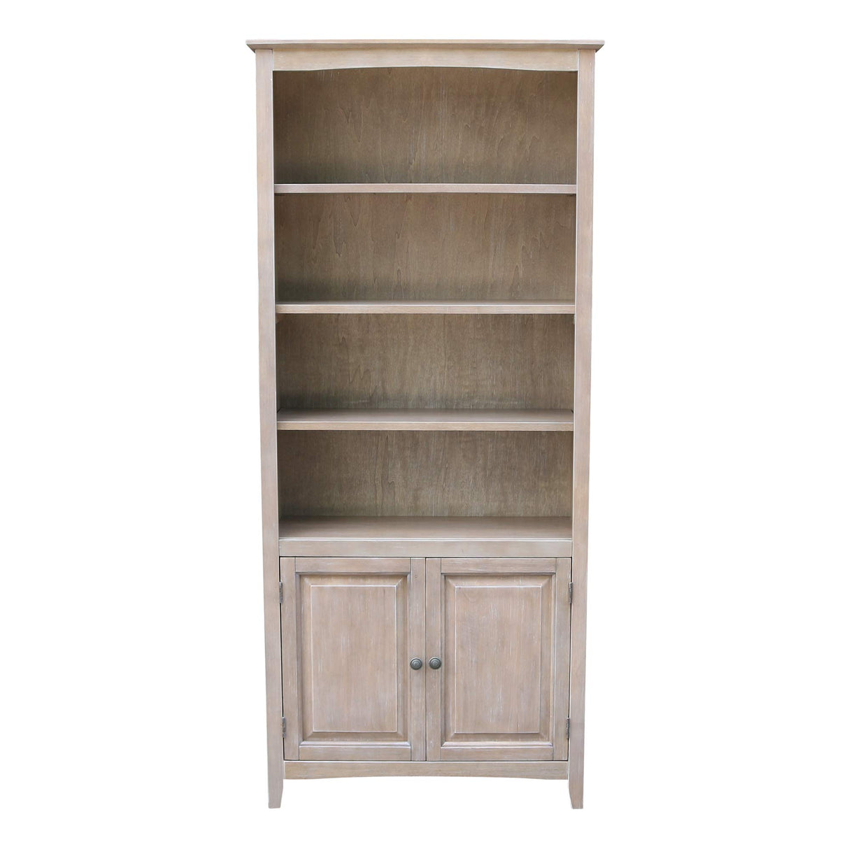 International Concepts Shaker Bookcase-72 H Bookcase, Washed Gray Taupe IC INTERNATIONAL CONCEPTS