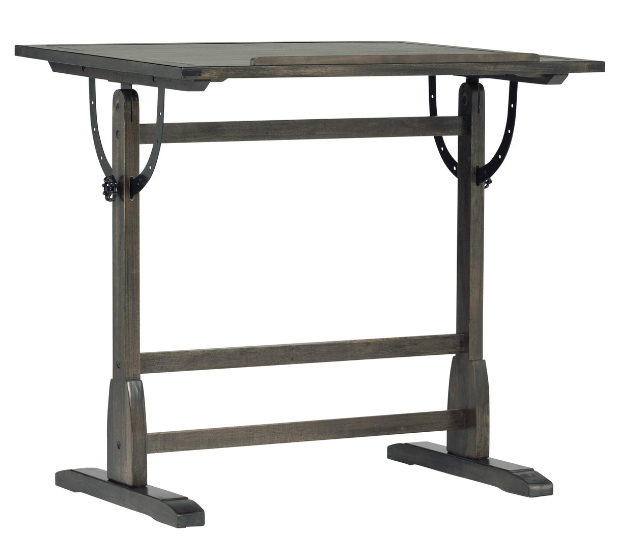 Studio Designs Vintage Drawing/Drafting Table with Pencil Ledge - 36" W x 24" D - Distressed Black - Adjustable Tilting Top SD STUDIO DESIGNS
